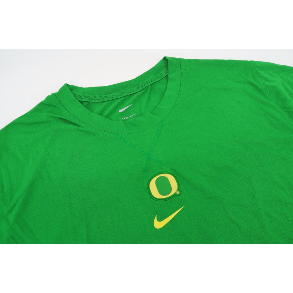 Nike Oregon Ducks T-Shirt Mens XXL Green Dri-FIT Center Swoosh Team Player Worn